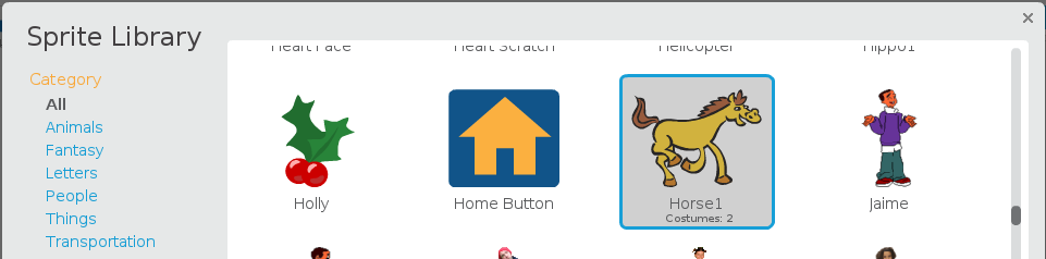 cropped image of Sprite Library